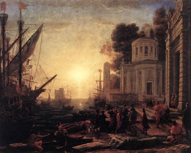 Claude Lorrain The Disembarkation of Cleopatra at Tarsus dfg Sweden oil painting art
